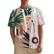 AILLOSA All Over YH-63 Kısa Kollu Baskılı Erkek T-shirt
