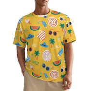 AILLOSA All Over YH-632 Kısa Kollu Baskılı Erkek T-shirt