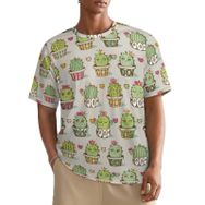 AILLOSA All Over YH-640 Kısa Kollu Baskılı Erkek T-shirt