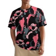 AILLOSA All Over YH-642 Kısa Kollu Baskılı Erkek T-shirt
