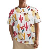 AILLOSA All Over YH-655 Kısa Kollu Baskılı Erkek T-shirt