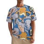 AILLOSA All Over YH-658 Kısa Kollu Baskılı Erkek T-shirt