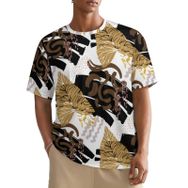 AILLOSA All Over YH-660 Kısa Kollu Baskılı Erkek T-shirt