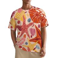 AILLOSA All Over YH-663 Kısa Kollu Baskılı Erkek T-shirt
