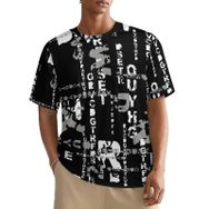 AILLOSA All Over YH-675 Kısa Kollu Baskılı Erkek T-shirt
