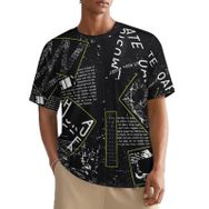 AILLOSA All Over YH-676 Kısa Kollu Baskılı Erkek T-shirt
