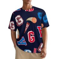 AILLOSA All Over YH-693 Kısa Kollu Baskılı Erkek T-shirt