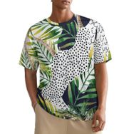 AILLOSA All Over YH-99 Kısa Kollu Baskılı Erkek T-shirt
