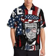 AILLOSA Aloha Hawaii 3D Desen FLAG-87 Kısa Kollu Erkek Gömlek