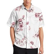 AILLOSA Aloha Hawaii 3D Desen YH-312 Kısa Kollu Erkek Gömlek