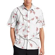 AILLOSA Aloha Hawaii 3D Desen YH-313 Kısa Kollu Erkek Gömlek