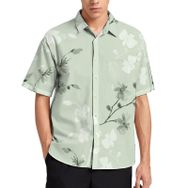 AILLOSA Aloha Hawaii 3D Desen YH-314 Kısa Kollu Erkek Gömlek