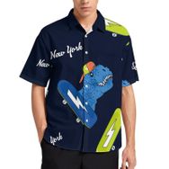 AILLOSA Aloha Hawaii 3D Desen YH-321 Kısa Kollu Erkek Gömlek