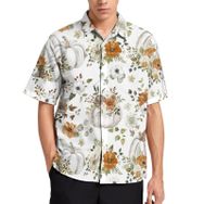 AILLOSA Aloha Hawaii 3D Desen YH-414 Kısa Kollu Erkek Gömlek