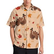 AILLOSA Aloha Hawaii 3D Desen YH-690 Kısa Kollu Erkek Gömlek