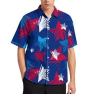 AILLOSA Aloha Hawaii 3D Desen YH-691 Kısa Kollu Erkek Gömlek