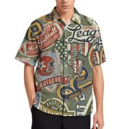 AILLOSA Aloha Hawaii 3D Desen YH-697 Kısa Kollu Erkek Gömlek
