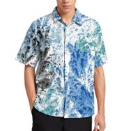 AILLOSA Aloha Hawaii 3D Desen YH-70 Kısa Kollu Erkek Gömlek