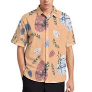 AILLOSA Aloha Hawaii 3D Desen YH-704 Kısa Kollu Erkek Gömlek