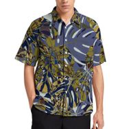 AILLOSA Aloha Hawaii 3D Desen YH-71 Kısa Kollu Erkek Gömlek