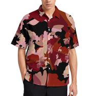 AILLOSA Aloha Hawaii 3D Desen YH-73 Kısa Kollu Erkek Gömlek