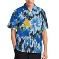 AILLOSA Aloha Hawaii 3D Desen YH-76 Kısa Kollu Erkek Gömlek