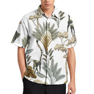 AILLOSA Aloha Hawaii 3D Desen YH-87 Kısa Kollu Erkek Gömlek