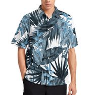 AILLOSA Aloha Hawaii 3D Desen YH-88B Kısa Kollu Erkek Gömlek