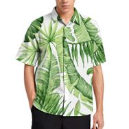AILLOSA Aloha Hawaii 3D Desen YH-89 Kısa Kollu Erkek Gömlek