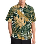 AILLOSA Aloha Hawaii 3D Desen YH-91 Kısa Kollu Erkek Gömlek
