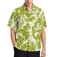 AILLOSA Aloha Hawaii 3D Desen YH-95 Kısa Kollu Erkek Gömlek