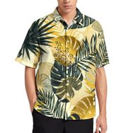 AILLOSA Aloha Hawaii 3D Desen YH-97 Kısa Kollu Erkek Gömlek