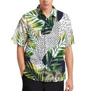 AILLOSA Aloha Hawaii 3D Desen YH-99 Kısa Kollu Erkek Gömlek