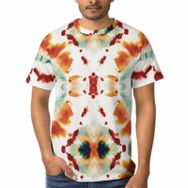 AILLOSA B-129 3D Baskılı Desenli Kısa Kollu Erkek T-shirt