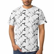 AILLOSA B-13 3D Baskılı Desenli Kısa Kollu Erkek T-shirt