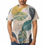 AILLOSA B-130 3D Baskılı Desenli Kısa Kollu Erkek T-shirt