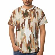 AILLOSA B-131 3D Baskılı Desenli Kısa Kollu Erkek T-shirt