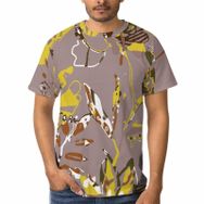 AILLOSA B-134 3D Baskılı Desenli Kısa Kollu Erkek T-shirt