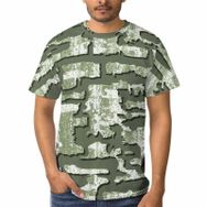 AILLOSA B-143 3D Baskılı Desenli Kısa Kollu Erkek T-shirt