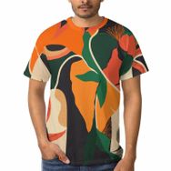 AILLOSA B-146 3D Baskılı Desenli Kısa Kollu Erkek T-shirt
