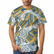 AILLOSA B-147 3D Baskılı Desenli Kısa Kollu Erkek T-shirt