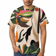 AILLOSA B-148 3D Baskılı Desenli Kısa Kollu Erkek T-shirt