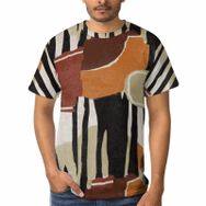 AILLOSA C-151 3D Baskılı Desenli Kısa Kollu Erkek T-shirt
