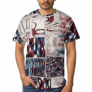 AILLOSA C-160 3D Baskılı Desenli Kısa Kollu Erkek T-shirt