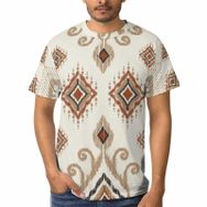 AILLOSA C-162 3D Baskılı Desenli Kısa Kollu Erkek T-shirt