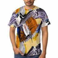 AILLOSA C-163 3D Baskılı Desenli Kısa Kollu Erkek T-shirt