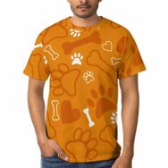 AILLOSA C-166 3D Baskılı Desenli Kısa Kollu Erkek T-shirt