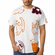 AILLOSA C-172 3D Baskılı Desenli Kısa Kollu Erkek T-shirt