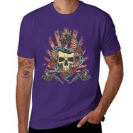 AILLOSA C12 Lila Skull Graphic Tee Unisex T-Shirt