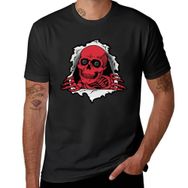 AILLOSA C13 Siyah Skull Graphic Tee Unisex T-Shirt